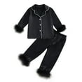 thumbnail image 4 of LUOGENLI Outfits Baby Girl Rompers 0-3 Months Summer Children Fashion Solid Casual Comfort Pajamas Set Long Sleeve Shirt Trousers Two Sets Girls Rompers Size 14-16 Dress Black 12-13 Years, 4 of 4