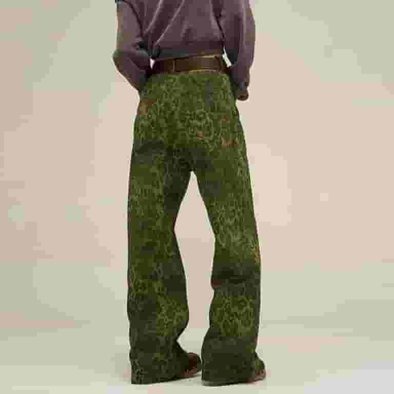 JULMCOMO Men's Leopard Print Pants High Waisted Cheetah JULMCOMO Men's Leopard Print Pants High Waisted Cheetah