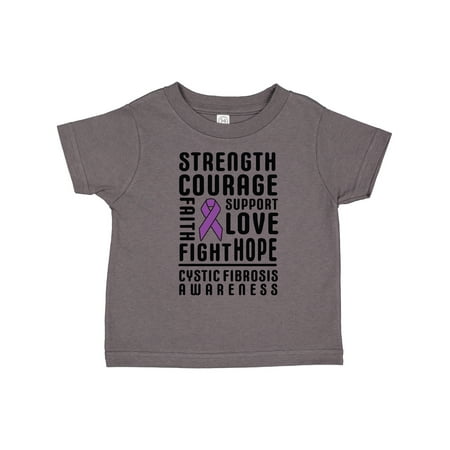 

Inktastic Cystic Fibrosis Awareness Strength Courage Support Gift Toddler Boy or Toddler Girl T-Shirt