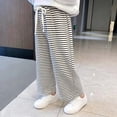 thumbnail image 2 of Swuxness Girls Wide Leg Full Length Pants Stripe Thin Draped Summer Casual Comfortable Wear, 2 of 5