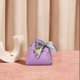 thumbnail image 4 of Paquete de 12 cajas reutilizables de cuero sintético para regalos de fiesta con asa, cinta morada, bolsas para envolver dulces, mini bolsos de regalo., 4 of 9
