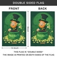 thumbnail image 4 of St. Patrick's Day Garden Flag Irish Holiday Outdoor Flag Shamrocks Leprechaun Elf Yard Flags 12.5''×18''Linen Vertical Double Sided House Flag for Home,Spring Holiday Decor, 4 of 4