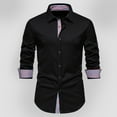 thumbnail image 7 of RongHuan Men's Dress Shirt Long Sleeve Casual Button Down Shirts Regular Fit Plaid Shirt for Business Party, 7 of 7