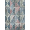 thumbnail image 2 of Addison Rugs Mayfield Premium Machine Washable Transitional Geometric Denim Rectangle Rug, 3' X 5' Machine Washable Transitional Geometric Denim Oversized Sherpa Throw Blanket, 2 of 7