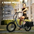 thumbnail image 4 of Wildeway Folding Electric Bike for Adults 20'',800w UL2849 48v15ah Removable Battery, 7 Speeds, 3.0 Fat Tire 30MPH*70Miles Full Suspension E-Montain Bike 2 Seats off road E-bicycle, 4 of 8
