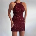 thumbnail image 2 of Wdgfv Womens Sequin Dress Sparkling Sequin Night Out Mini Dress Elegant Sleeveless Evening Party Gown for Club Wear RD1 M, 2 of 6