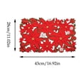 thumbnail image 4 of Naittoop Christmas Poinsettia Placemats, 11*17 Inch Embroidered Table Mats,Red Green Rectangle Cut-out Flower Fabric Mats for Xmas Dinner Table Doilies Festive Party Home Decoration, 4 of 8