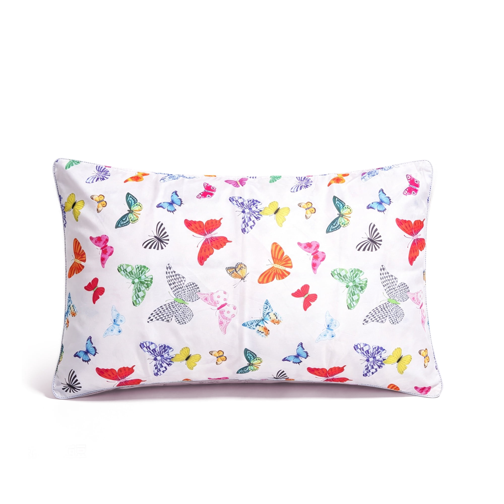 Hi Peach Layne Pillowcase, Eye Mask, and Scrunchie Set, Multicolor Butterfly, 3 Pieces