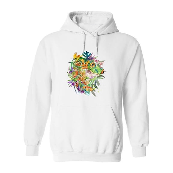 Frog And Plants Hoodie Women -Image by Shutterstock, Female Large