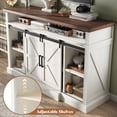 thumbnail image 5 of Merluxy Farmhouse TV Stand,Entertainment Center with Sliding Barn Door,Rustic Media Console,White, 5 of 10