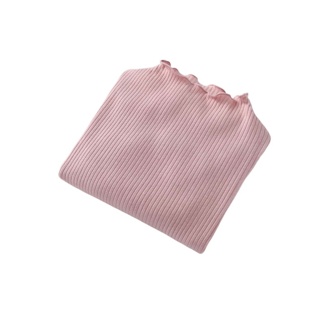 Qarigey Top básico para niña, suéter de punto de Color sólido para niños, ropa interior más cálida, ropa de punto y cómoda para niños Prendas para la parte del cuerpo Rosado 100cm Qarigey AP013409-09