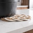 thumbnail image 2 of SLYNSHome Oval Cotton Linen Insulation Mat, Woven Braided Heat Pad for Kitchen Countertop and Dining Table, Decorative Non-Slip Placemat for Hot Plates Pots and Cookware, 2 of 5