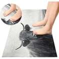 thumbnail image 3 of Highland Cow Kitchen Mat Soft and Absorbent Bath Mats for Bathroom Non Slip Quick Dry Shaggy Bath Carpet Machine Wash for Kitchen Bathroom Shower 39x20 in Home Decor, 3 of 7