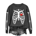 thumbnail image 4 of Jsaierl Halloween Sweatshirts for Women Cute Pumpkin Ghost Graphic Sweatshirt Soft Round Neck T-shirt Long Sleeve Holiday Pullover Tops Halloween Clothes, 4 of 6