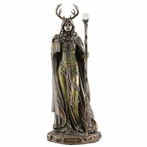 Veronese Design 10 7/8 Inch Elen of The Ways Guardian of The Forrest Pagan Goddess Cold Cast Resin Bronze Finish Sculpture