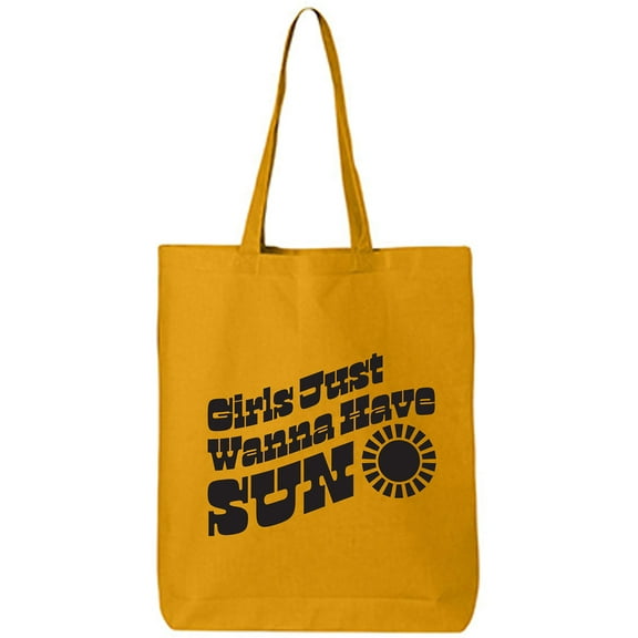 Girls Just Wanna Have Sun Sun Cotton Canvas Tote Bag