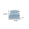 thumbnail image 3 of Light Blue King Cotton Blend 1200 Thread Count Washable Duvet Cover Set, 3 of 5