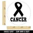 thumbnail image 2 of Cancer with Awareness Ribbon Self-Inking Rubber Stamp Ink Stamper - Pink Ink - Small 3/4 Inch, 2 of 7