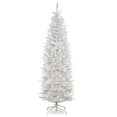 thumbnail image 3 of 6.5 ft. Artificial Pre-Lit Kingswood Fir Slim Christmas Tree, White, Clear Lights, Includes Stand, 3 of 7