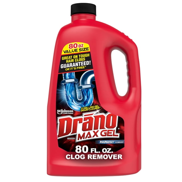 Eliminador de obstrucciones de desagüe Drano Max Gel, 2.37 L, para ducha o lavabo