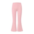 thumbnail image 4 of BXJX Girls Flare Pants, School Casual Stretch Elastic Waist Kids Yoga Pants Pink Size 9-10 T, 4 of 8