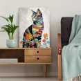 thumbnail image 5 of Bohemian Abstract Cat Floral Canvas Print, for Living Room, Office, Kitchen, Dining Room, 5 of 8