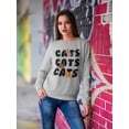 thumbnail image 2 of Cats Quote Design Sweatshirt Women -GoatDeals Designs, Female 5X-Large, 2 of 4