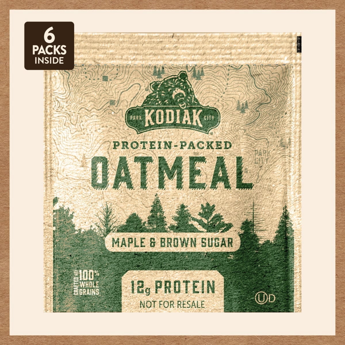 (3 pack) Kodiak Protein-Packed Maple Brown Sugar Instant Oatmeal Packets, 1.76 oz (6 Count)