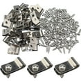 thumbnail image 3 of Welded Steel Wire Fence Clamp with Screw Flexible Easy to Twist Bend Clips for Most Types of Rails and Fence Posts Aluminum Material 200 Clips 200 Screws, 3 of 7