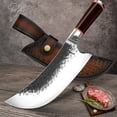 thumbnail image 2 of Forged Butcher Knife High-carbon Boning Knife,8-inch Meat Cleaver for Kitchen Chopping Cutter Cooking Knife with Sheath, 2 of 5