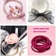 thumbnail image 4 of Minnieouse 10 piezas de bandas para el cabello Topknot, diadema de moda, tocado sólido decorativo, soporte Universal para cola de caballo, accesorios sin Accesorio para el cabello Rosa roja Minnieouse AP011340-08B, 4 of 6