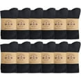 thumbnail image 3 of Yacht & Smith Girls Knee High Socks, Cotton, Uniform School Sock, Kids Sock Size 6-8 (12 Pairs, Black), 3 of 7