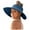 Blue, variant on YUDTA Sun Hats for Women Wide Brim Straw Beach Hat Ponytail Hat Summer UV Packable Foldable Floppy Visor Beach Vacation Essentials
