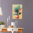 thumbnail image 5 of 16x24 inch Simplicity Bird Of Paradise Flower Decorative Paintings On The Wall,Rustic Garden,Apartment,Cafes,Garden Wall Decor Canvas Painting,Gift For Flower Lovers,Modern Style Indoor Decor, 5 of 6