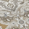 thumbnail image 2 of Palermo Farmhouse Khaki Classic Polyester Waterproof Fabric Paisley Vintage Printed Decorative Taupe Shower Curtain for Bathroom,72" W x 72" L, 2 of 6