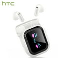 thumbnail image 1 of Open In-Ear AI Translation Wireless Earbuds - HTC NE20 Bluetooth 6.0, 130+ Language Translator, IPX5 Sweatproof for Running/Business, With LED Touch Screen, Beige white, 1 of 11