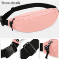 thumbnail image 3 of Riñonera para hombre Riñonera con conector para auriculares y bolsillo con cremallera Correas de hombro ajustables MFZFUKR CPB-DE-SSW1240-2, 3 of 5