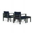 thumbnail image 5 of Tortuga Outdoor Lakeview Aluminum Outdoor Bistro Seating Set (5-Piece) Navy, 5 of 7
