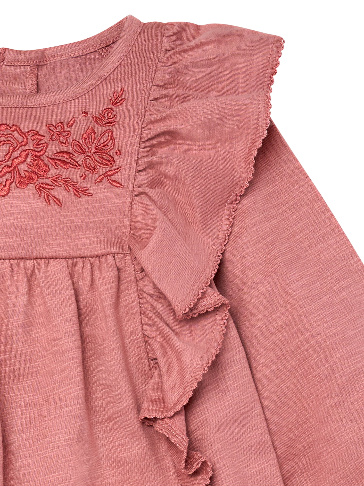 Modern Moments by Gerber Toddler Girl Dress with Ruffles, Sizes 12M-5T