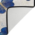 thumbnail image 7 of Bath Curtain & 66x72in Non-Slip Bath Mat Set 12-Grommet Shower Curtain Memory Foam Bath Rug Watercolor Blue Butterfly, 7 of 7