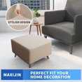 thumbnail image 3 of LUXUR Footrest Elastic Stretch Square Dustproof Footstool Cover Slipcover Protective Rectangle Chair Khaki Block -lift Flower Pedal XL Code, 3 of 6
