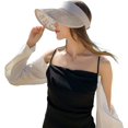 thumbnail image 1 of Sombreros de ala grande para mujer, gorra de playa para el sol, gorra de golf, sombrero plegable, protección UV, 1 of 2