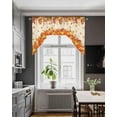 thumbnail image 4 of Fall Thanksgiving Valance Curtains for Kitchen Swag Pumpkin Window Drapes,56" W x 36" L,Rod Pocket, 4 of 6