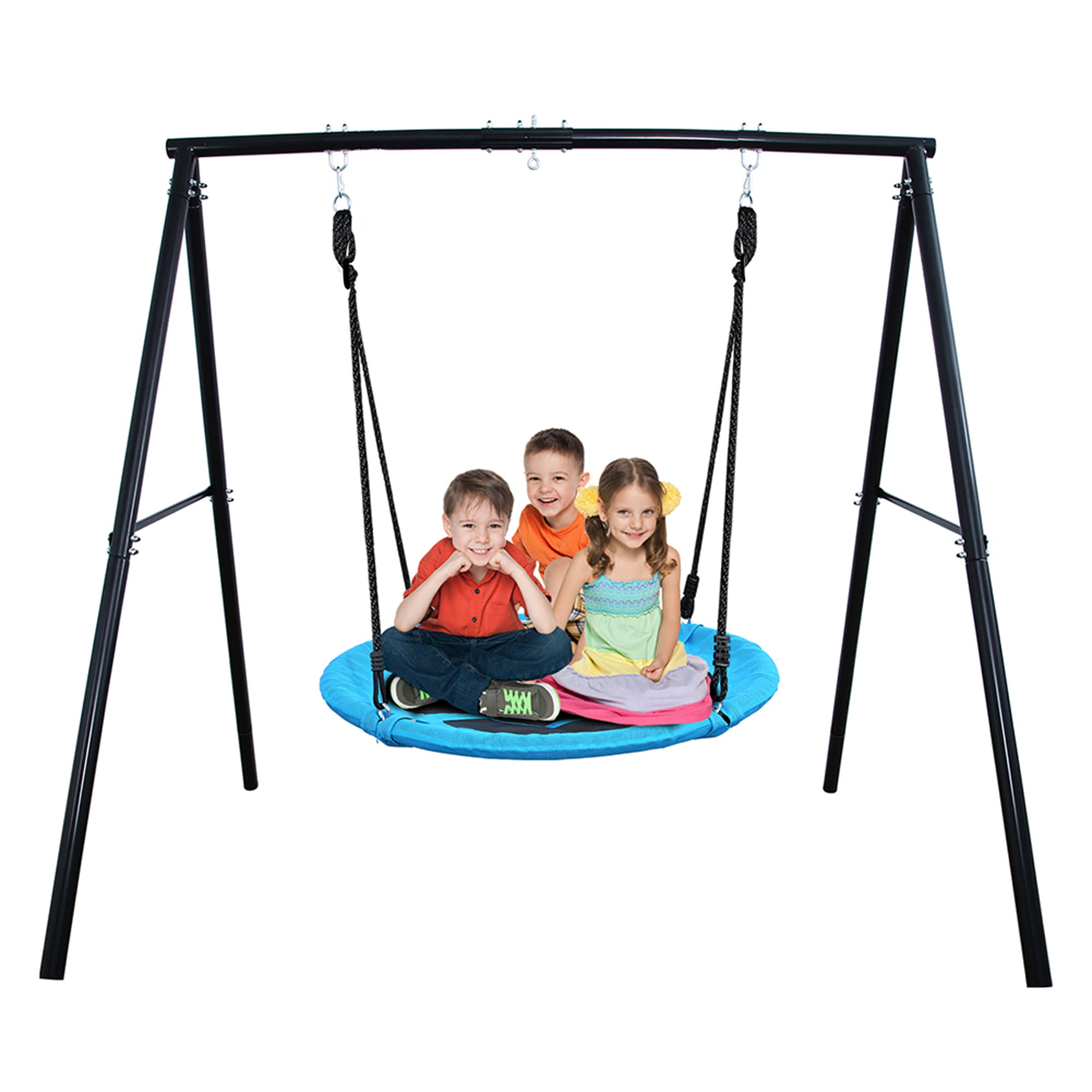 Heavy Duty Porch Swing Frame Stand Set 40"Large Saucer Tree Swing Safe for Kid 