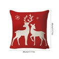 thumbnail image 3 of Dmlowu Christmas Pillow Covers 18x18, Red Merry Christmas Pillow Covers for Couch, Extra Soft Warm Throw Pillow Covers for Holiady Party Christmas Decorations, 3 of 7