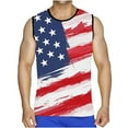 thumbnail image 2 of cllios 4th of July Tank Tops for Men Patriotic Red White and Blue Graphic Tees Summer Casual Crewneck Top Muscle Sleeveless T Shirt Vest, 2 of 5