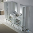 thumbnail image 4 of Sydney 102" w/ Vessel Sinks and Mirror Linen Cabinet (Glossy White), 4 of 7