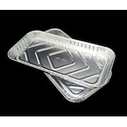Handi-Foil 10" x 5" Oblong Aluminum Foil Danish/Cake Pan 13/16" Deep - Hfa # 329 (pack of 100)