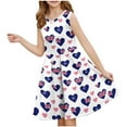 thumbnail image 6 of Delliss Girls Dresses Butterfly Print Sleeveless Solid Color Skater Casual Simple Dress 4-14 Years, 6 of 7