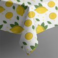 thumbnail image 5 of Yellow Lemon Fruit Slices White Pattern Square Tablecloth,Waterproof Square Table Cover,Wipeable Spillproof Washable Table Cover for Home Kitchen Party Decor 42"X42"(107x107cm), 5 of 6